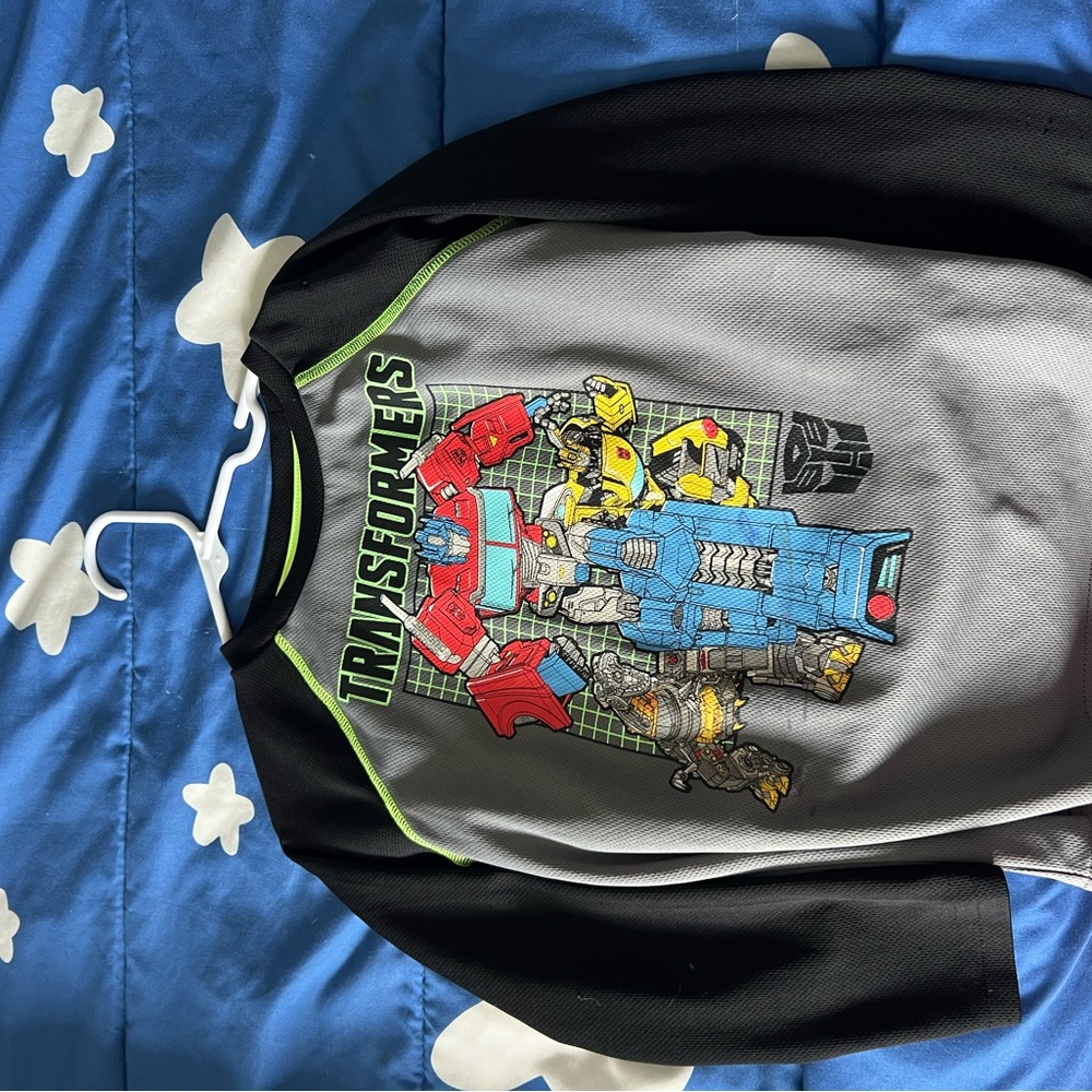 Jumping Beans Transformers Long Sleeve Tee - Black, Gray, Red, Blue